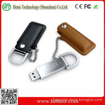 High Quality Metal USB 3.0 Flash Drive with Leather Case